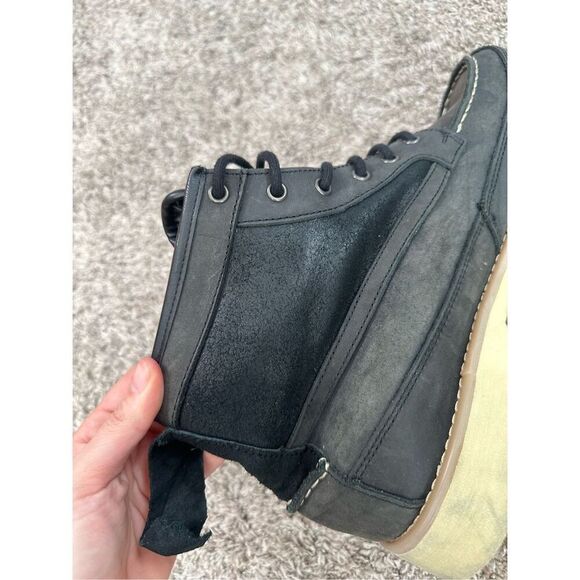 American Eagle Outfitters Men’s 13 Black Chukka Combat Cow Leather Lace up Boots - Picture 8 of 12